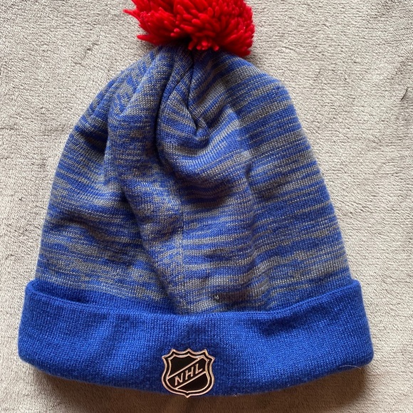 Adidas NY Rangers Long Pom Beanie Hat - Picture 5 of 6